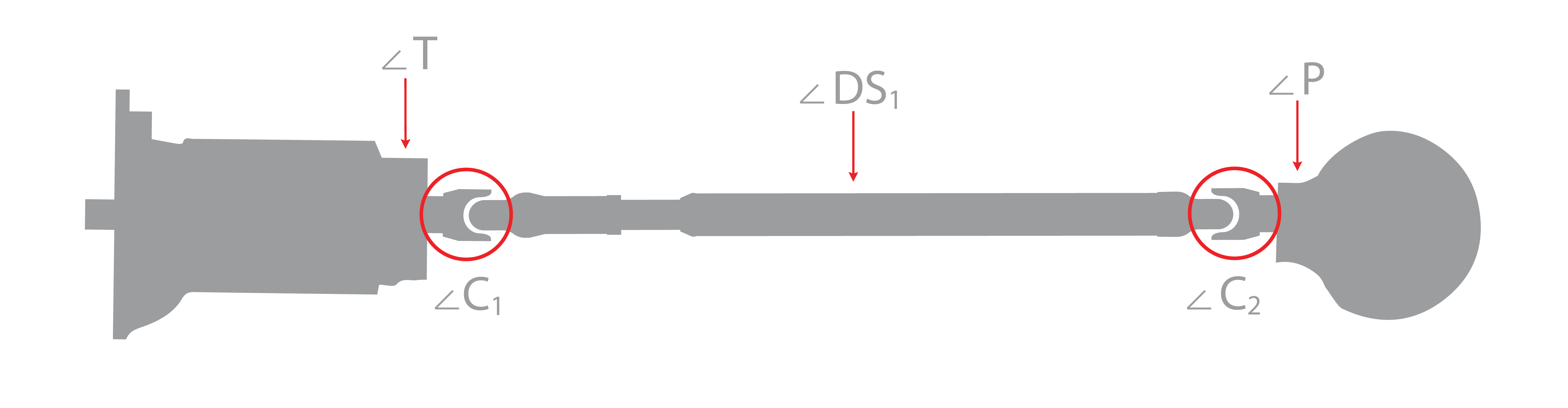 1 Piece Driveshaft Side View